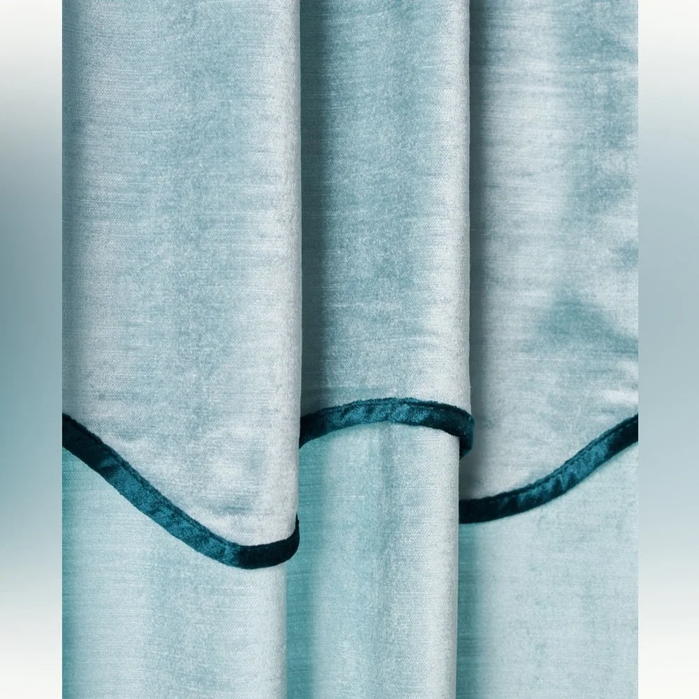 NEW  Adelina Velvet Valance Curtains. ( 2/ 50” x108”)